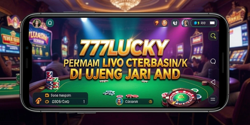Screenshot 777LUCKY menampilkan dealer profesional dalam permainan Live Casino.