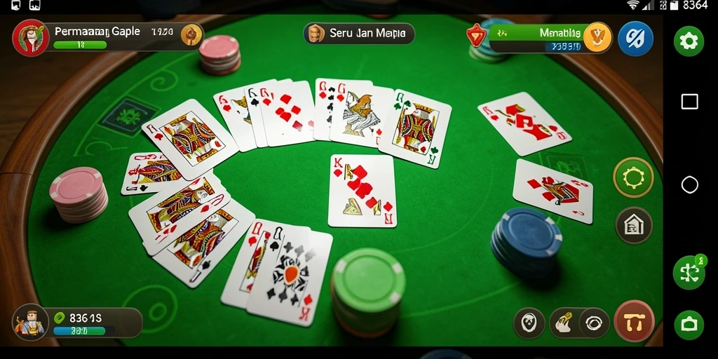 Screenshot gameplay Gaple yang menampilkan aksi seru.