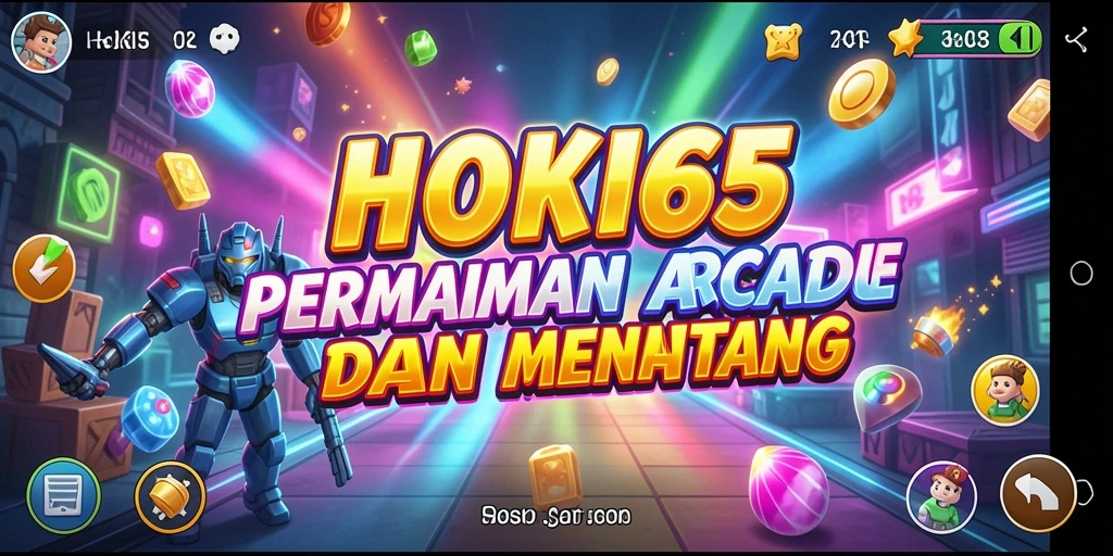 Screenshot HOKI65 menampilkan permainan arcade yang seru dan penuh aksi.