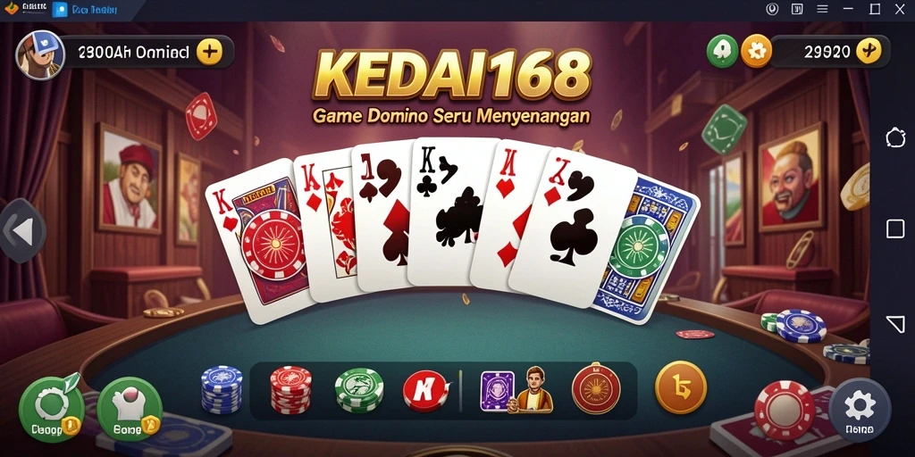 Tampilan menarik gameplay Domino di KEDAI168.