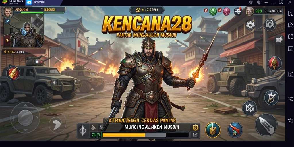 Tampilan gameplay KENCANA28 yang menampilkan pertempuran strategis yang seru.