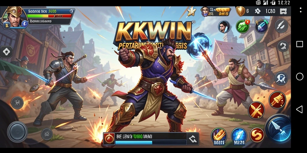Tampilan pertarungan epik dalam game Fighting KKWIN.