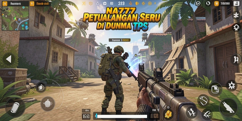 Tangkapan layar NA777 menampilkan aksi seru dalam gameplay TPS.