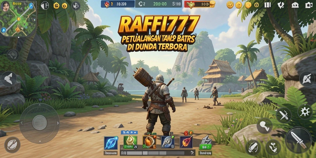 Screenshot gameplay RAFFI777 yang menampilkan dunia terbuka yang luas.