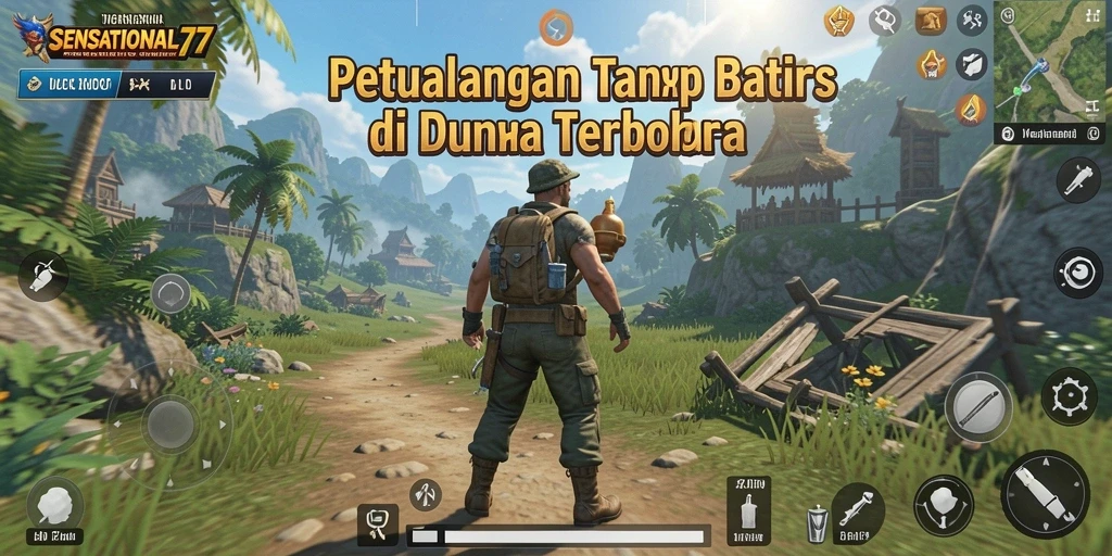 Screenshot gameplay <strong>SENSATIONAL77</strong> menampilkan petualangan Open World yang mendebarkan.