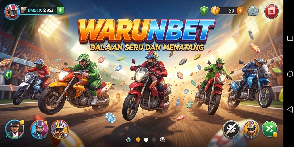 Tampilan balapan seru dan mendebarkan di WARUNGBET.